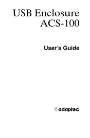 Adaptec ACS 100 User Guide