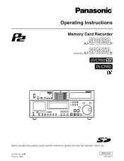 Panasonic AJSPD850 AJSPD850 User Guide