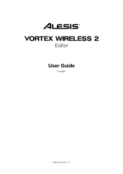 Alesis Vortex Wireless 2 Vortex Wireless 2 Editor - User Guide