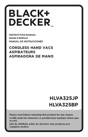 Black & Decker HLVA325JPS07 Instruction Manual