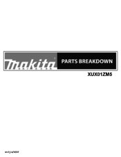 Makita XUX01ZM5 XUX01ZM5 Parts Breakdown