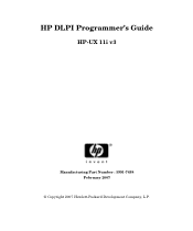 HP rp5470 HP DLPI Programmer's Guide