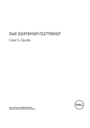 Dell S2719DGF Monitor Users Guide