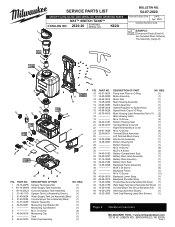 Milwaukee Tool 2820-20PS Service Parts List