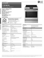 LG LSE4616ST Specification