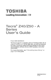 Toshiba Z50-A5209K Windows 8.1 User's Guide for Tecra Z40/Z50-A Series