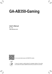 Gigabyte GA-AB350-Gaming User Manual