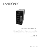 Lantronix SISGM1040-284-LRT Installation Guide Rev E