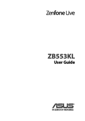 Asus ZenFone 4 Selfie ZB553KL ZenFone Live ZB553KL English Version E-manual