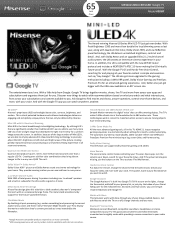 Hisense 65U8K Spec Sheet