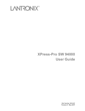 Lantronix XPress-Pro SW 92000 XPress-Pro SW - 94000 User Guide