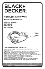 Black & Decker HHVJ315JMF61 Instruction Manual