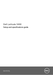 Dell Latitude 3400 Setup and specifications guide