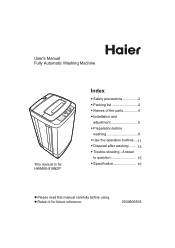 Haier HWM60-918NZP User Manual