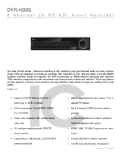IC Realtime DVR-HD8S Product Datasheet