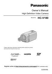 Panasonic HC-V180 Advanced Operating Manual