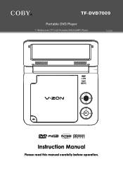 Coby TFDVD7009 User Manual