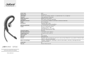 Jabra WAVE Corded Technical Specification