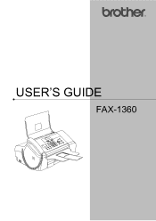 Brother International IntelliFax-1360 Users Manual - English