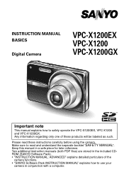 Sanyo VPC-X1200BK Instruction Manual