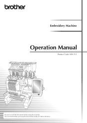 Brother International PR1050X Operation Manual