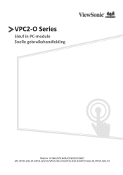 ViewSonic VPC25-W53-O1 Quick Start Guide Nederlands