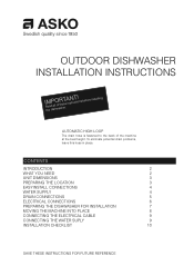 Asko D5954OUTDOORHS/PH Installation instructions EN