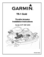 Garmin TR-1 Gold Marine Autopilot Throttle Actuator Installation Instructions Honda 8 1987-2000