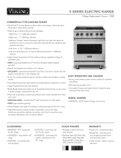 Viking VER530 Two-Page Specifications Sheet