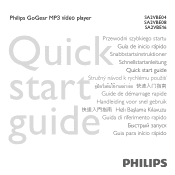 Philips SA2VBE08S Quick start guide