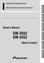 Pioneer GM-X352 Owners Manual