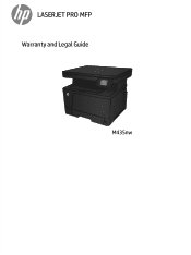 HP LaserJet Pro M435 Warranty and Legal Guide