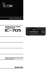 Icom IC-705 Basic Manual english