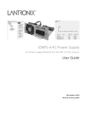 Lantronix IONPS-A-R1 IONPS-A-R1 User Guide Rev E