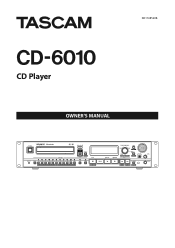 TASCAM CD-6010 Owners Manual