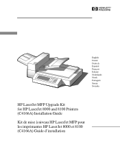 HP 8000n HP LaserJet MFP Upgrade Kit for HP LaserJet 8000 and 8100 Printers -  Installation Guide, C4166-90901