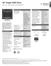 Bosch HBL8444RUC Product Spec Sheet