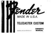 Fender Telecaster Custom Owners Manual