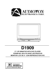 Audiovox D1909 Owners Manual