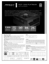 Antec HCP-1300 Platinum Product Flyer