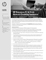 HP Color LaserJet Managed E55040 PCs and Printers - Cleaning Guidance for Products