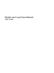HP Dv6920us Modem and Local Area Network  - Windows Vista and Windows XP