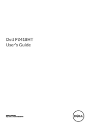 Dell P2418HT Users Guide