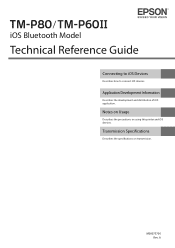 Epson P60II Technical Reference Guide for iOS