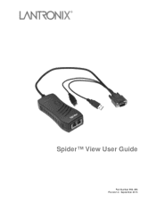 Lantronix Spider KVM SpiderView User Guide
