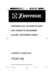 Emerson PD3811 Owners Manual