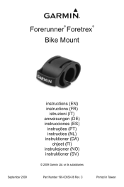 Garmin Forerunner 205 Bike Mount Instructions (Multilingual)
