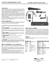 Carvin UX16 UX Wireless Product Manual