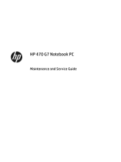 HP 470 Maintenance & Service Guide