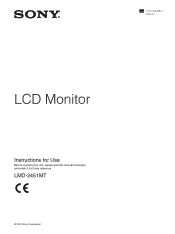 Sony LMD-2451MT Operating Instructions